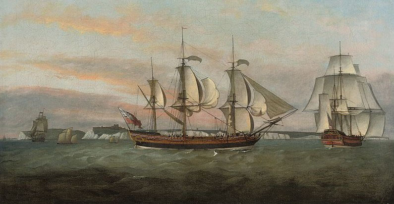 The three-masted merchantman
